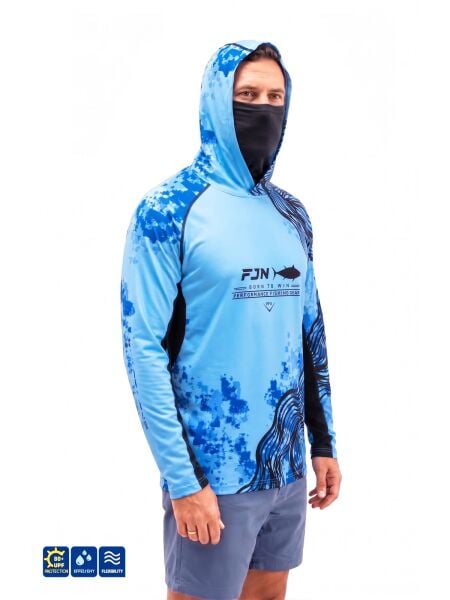 Fujin Relax S26 T-Shirt BuffHoodie Blue Black