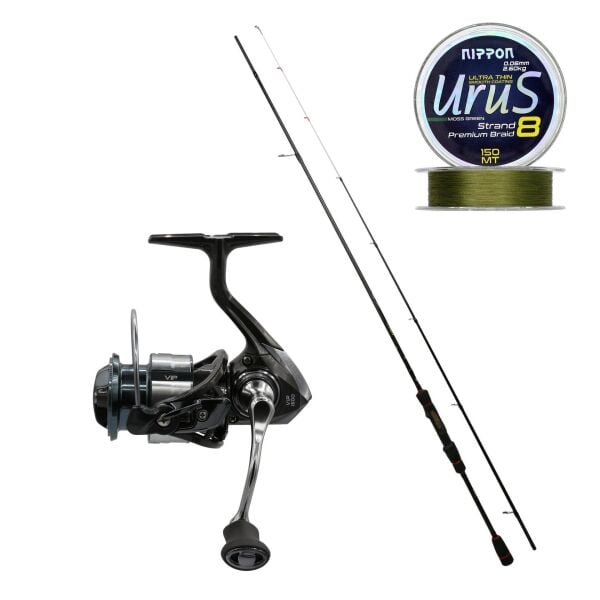 Kaido Bruser 225 0.5-7 gr Lrf Kamışı + Kaido Vip 800 Lrf Olta Makinesi