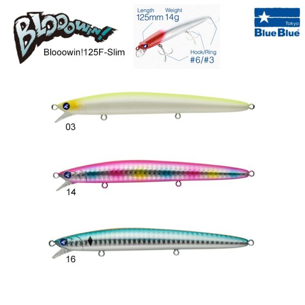 BlueBlue Blooowin! 125F 14G Slim Maket Balık