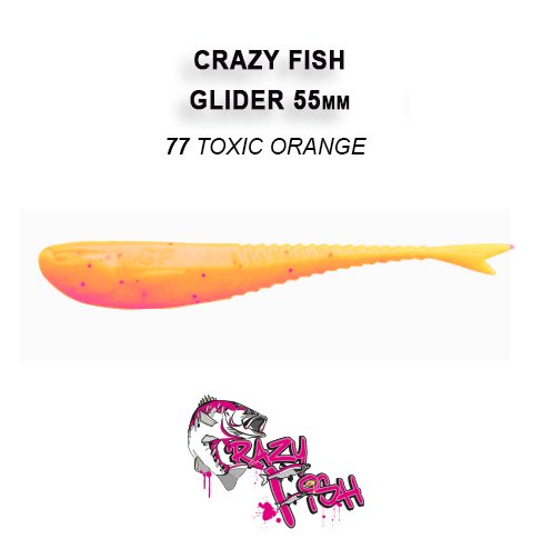 CRAZY FISH GLIDER 2.2'' / 55 MM / COLOR: 77 TOXIC ORANGE