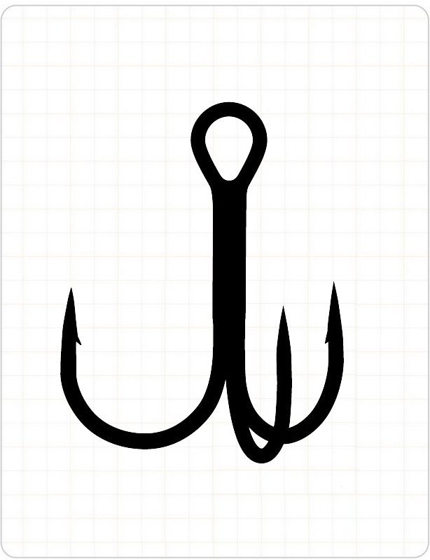 Fudo 2211 Treble RT Üçlü Black Nikel İğne 8