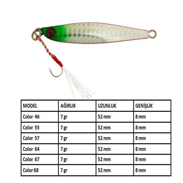 Aqua Salty Zero Jig 7 gr - 64