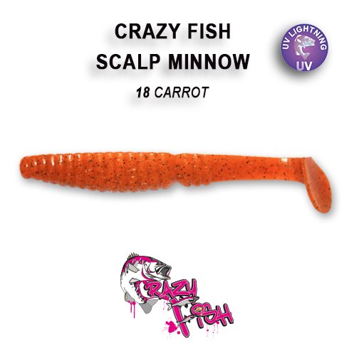 CRAZY FISH SCALP MINNOW / 80 MM / COLOR: 18 CARROT