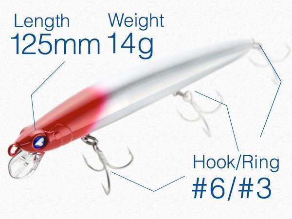 BlueBlue Blooowin! 125F 14G Slim Maket Balık 23