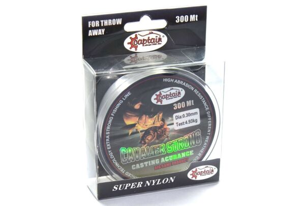 Captain Cavalier Strong 300mt Monofilament Misina Beyaz Standart - 0.30 MM