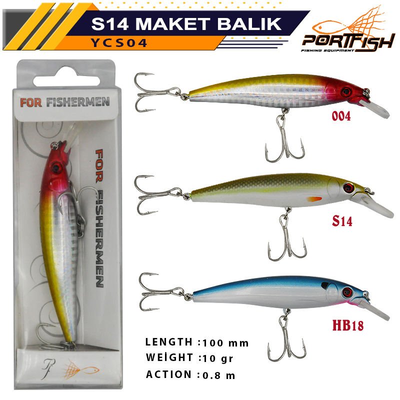 Portfish YCS004 - S14 Maket Balık 100mm 10gr 18