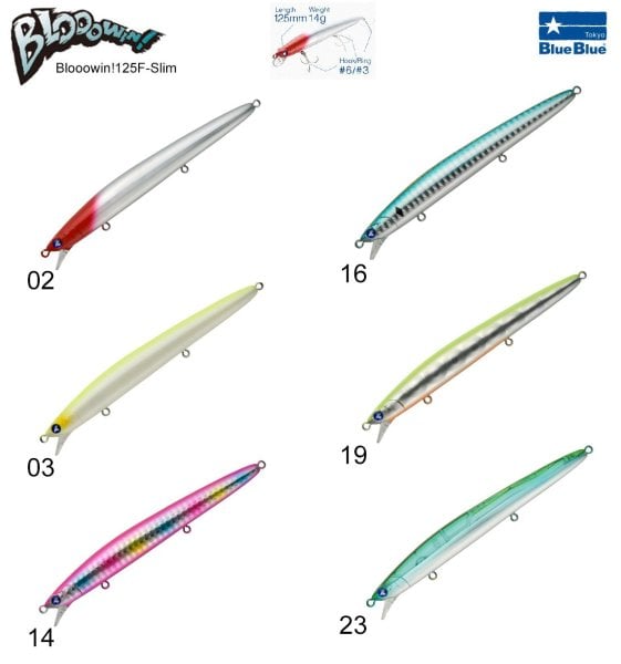 BlueBlue Blooowin! 125F 14G Slim Maket Balık 14
