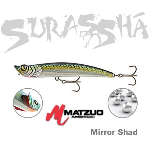 SURASSHA TOPWATER 10,8 CM - MIRROR SHAD