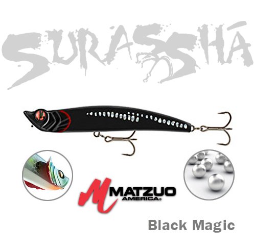 SURASSHA TOPWATER 8,9 CM - BLACK/MAGIC