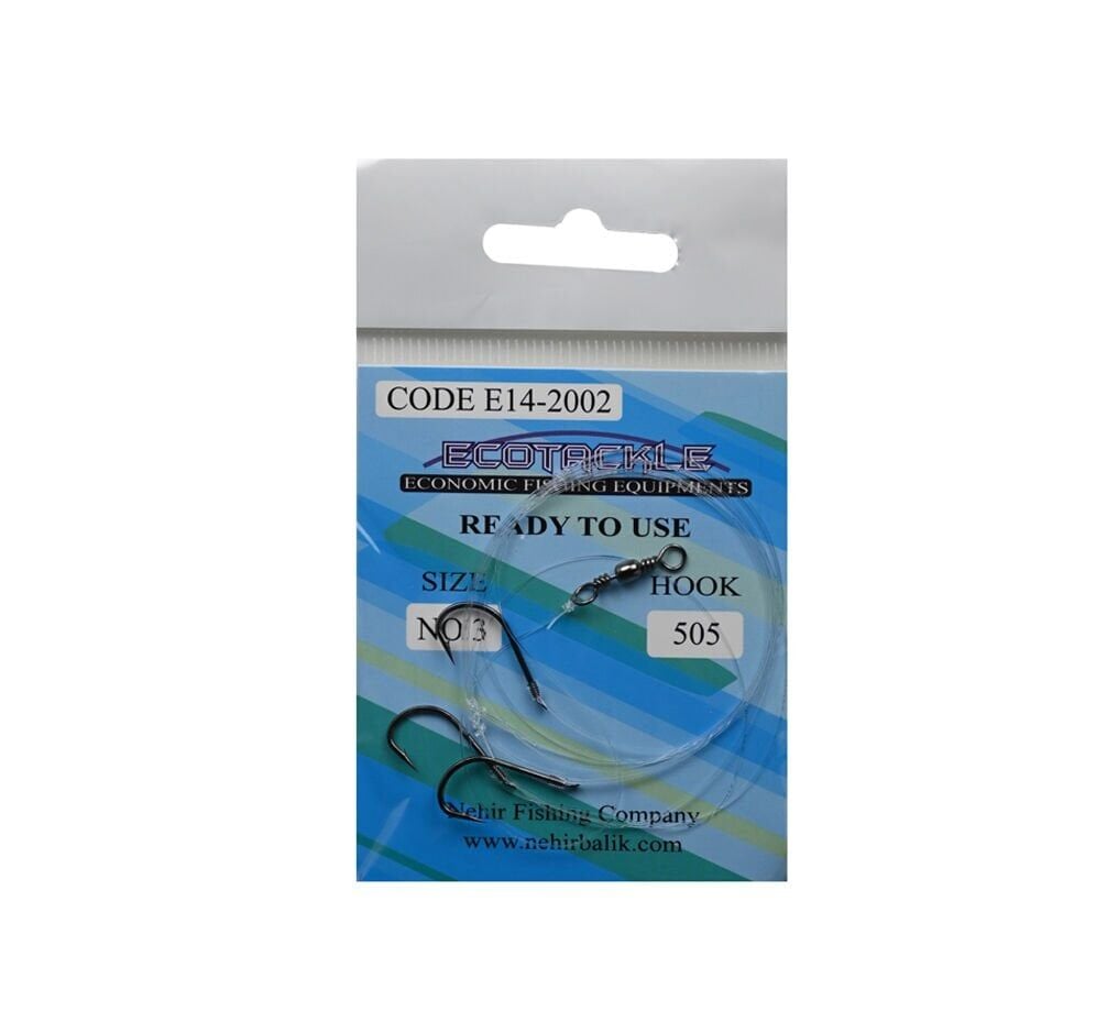 Ecotackle Fırdöndülü Yemli Takım 505 Bronz 3 İğne 100P 1/0