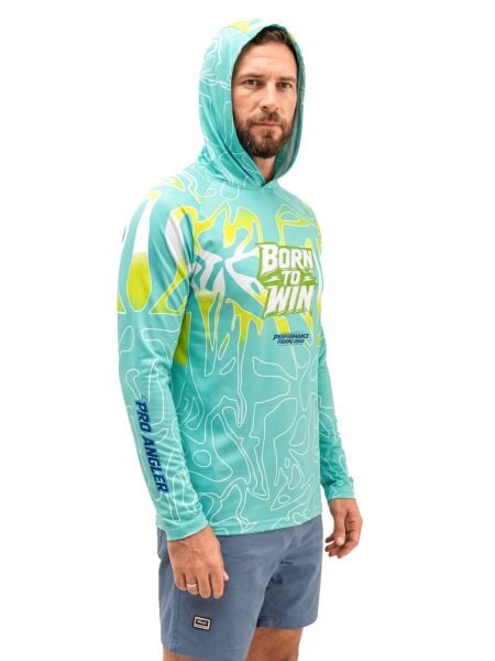 Fujin Pro Angler S26 T-Shirt Hooded Izohips Bold Mint