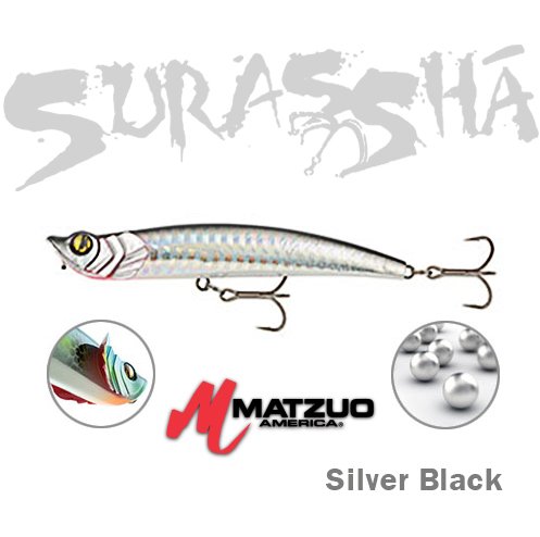 SURASSHA TOPWATER 10,8 CM - SILVER/BLACK