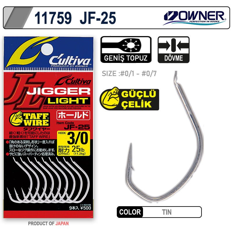 Owner 11759 Jigger Light Hold Jig İğnesi 4-0