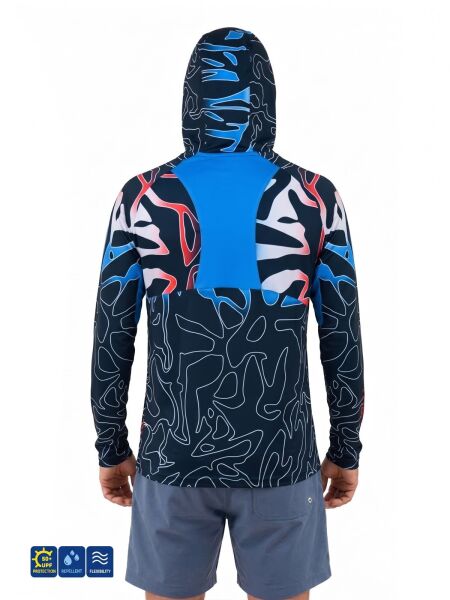 Fujin Pro Angler S26 T-Shirt BuffHooded Izohips Bold Red