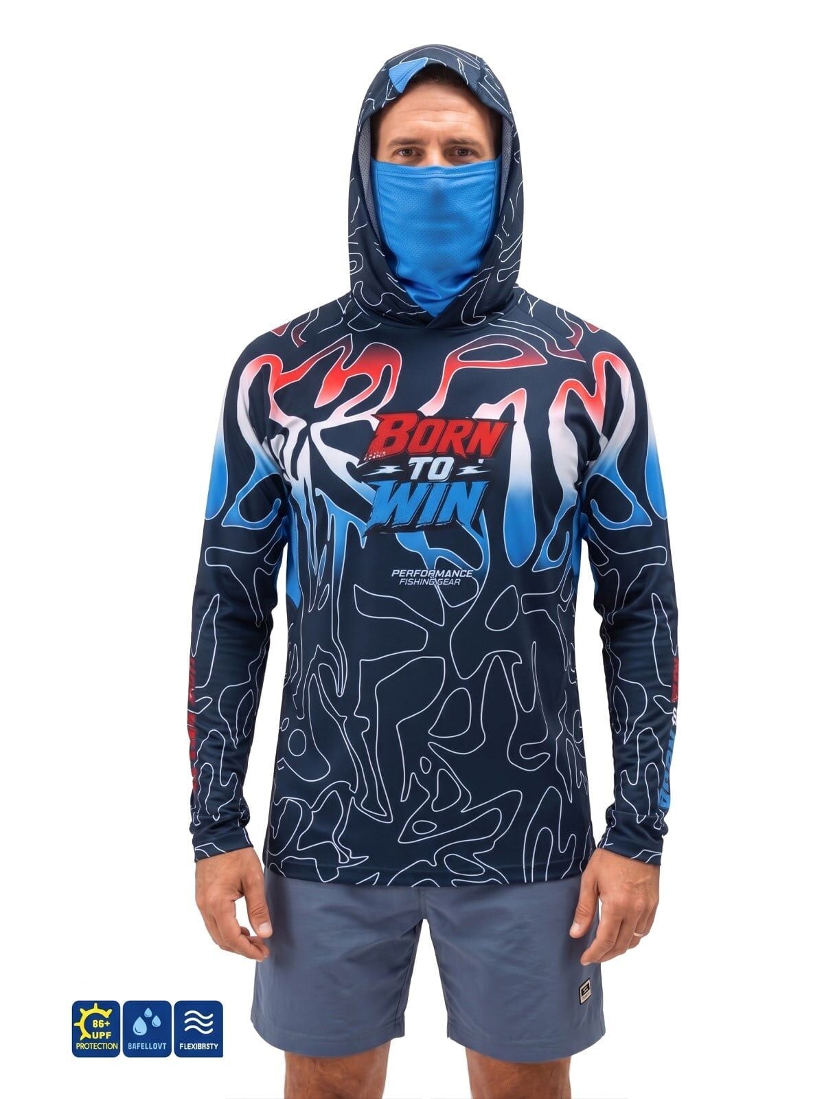 Fujin Pro Angler S26 T-Shirt BuffHooded Izohips Bold Red
