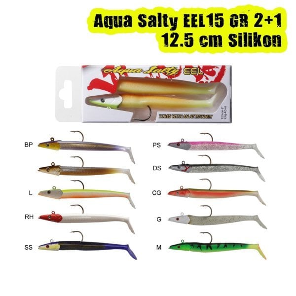 Aqua Salty EEL 15 GR 2+1 Silikon Glow