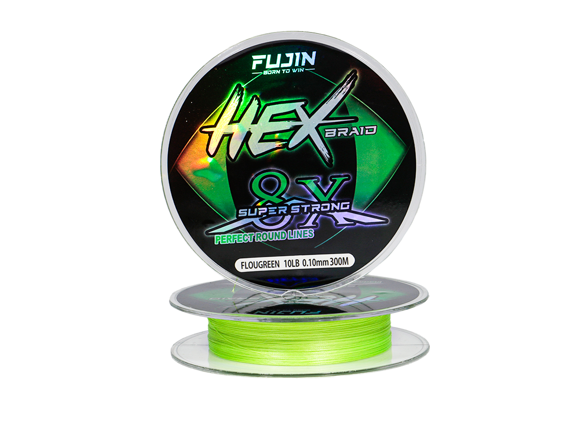 Fujin Hex Braid 8x 300mt Fluo Green PE İp Misina 