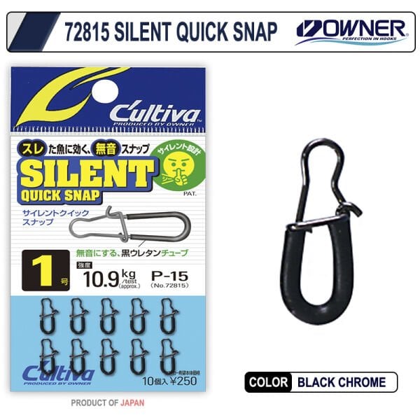 Owner 72815 Silent Quick Snap Rapala Klipsi
