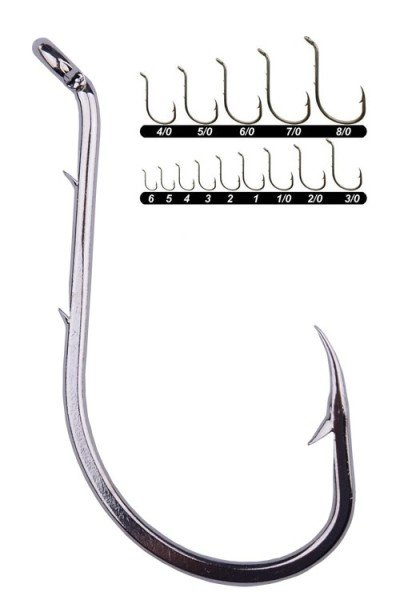 Youvella 1354 Delikli Tırnaklı Papağan Olta İğnesi 100'lü Kutu Nikel 4
