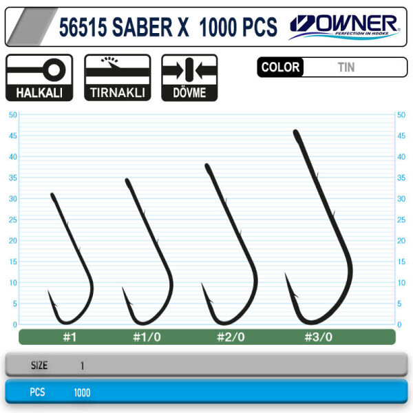 Owner 56515 Tachiuo Saber X No:1 - 1000 Adetli
