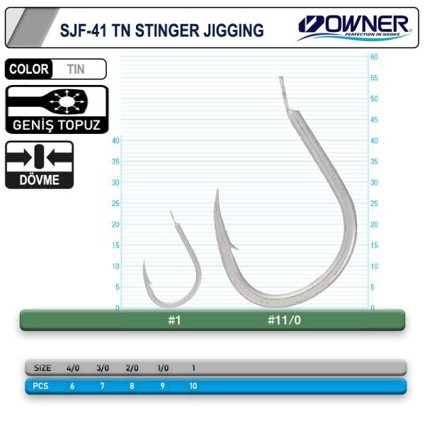 Owner 11699 Stinger Jigging Jig İğnesi 4-0