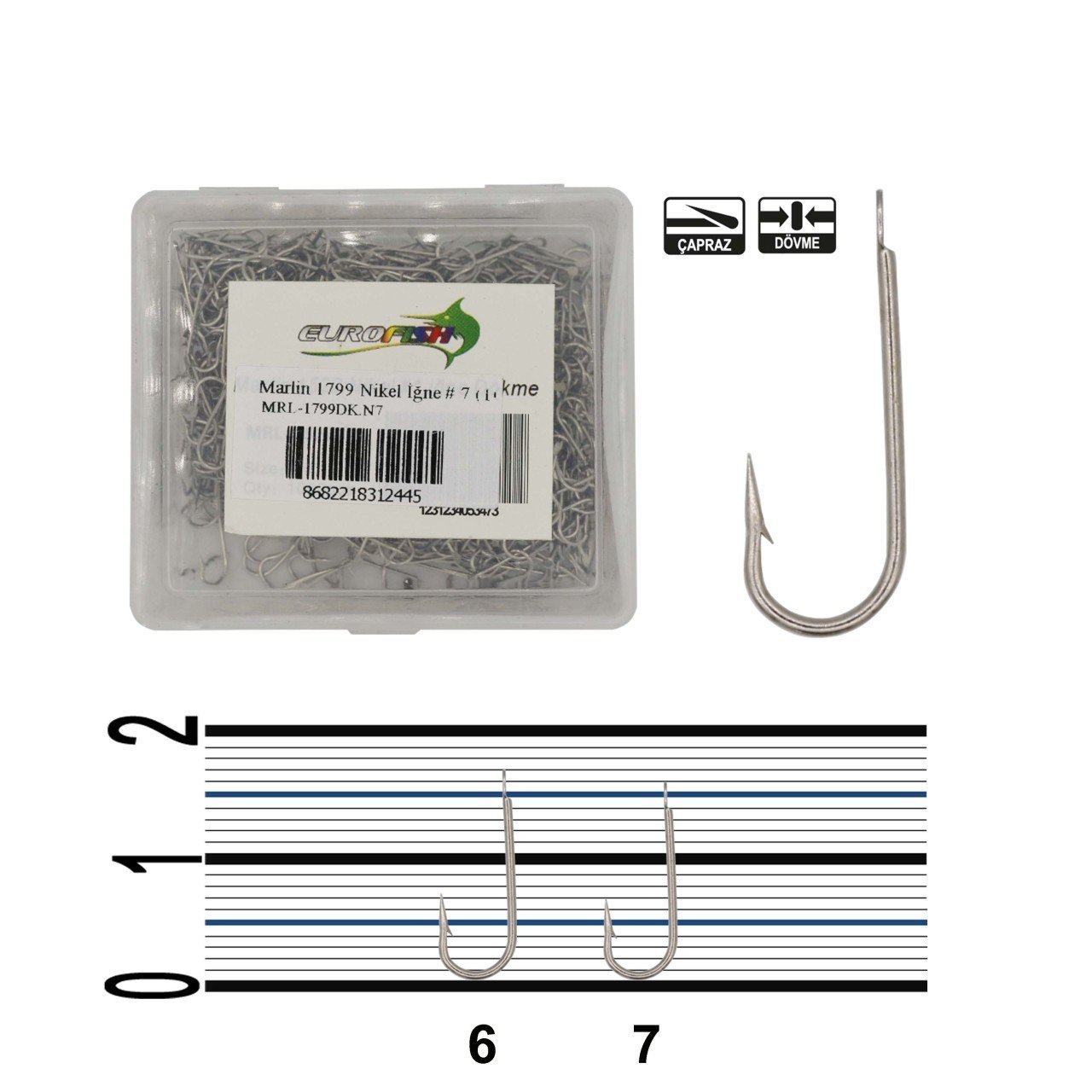 Marlin 1799 Nikel Dökme İğne No:7 (1000Pcs)