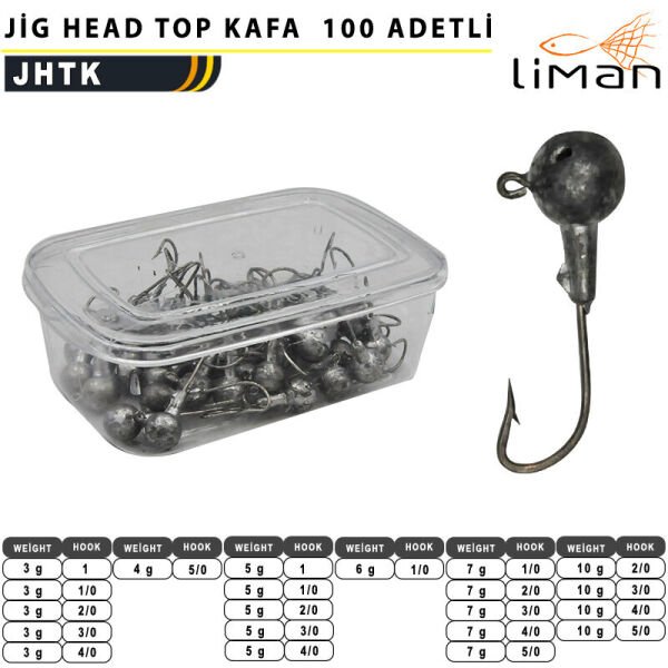 Liman Jig Head Top Kafa - 50 Adetli 3 g - #2/0