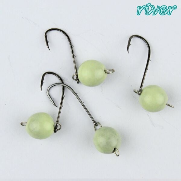 River Mafsallı Hareketli Glow Jig Head 4P 4 GR