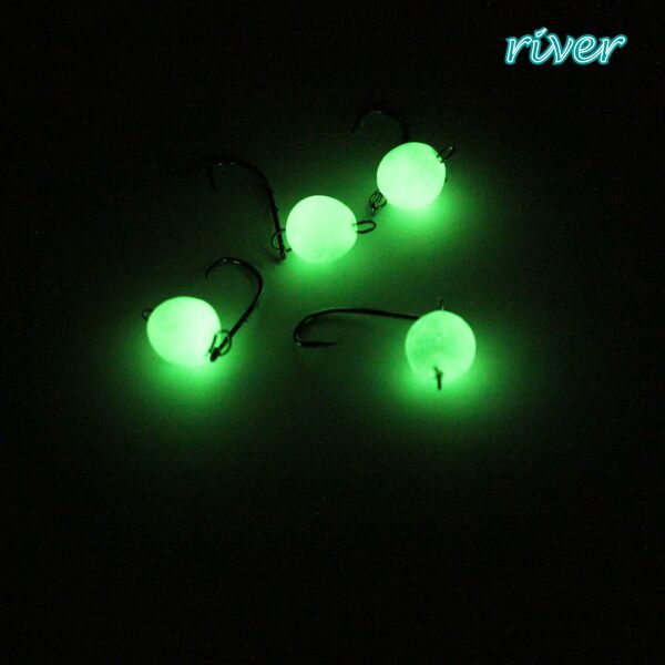 River Mafsallı Hareketli Glow Jig Head 4P 4 GR