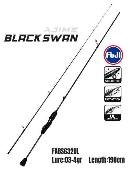 Fujin Ajime Black Swan 190cm 03-4gr Aji LRF Kamışı