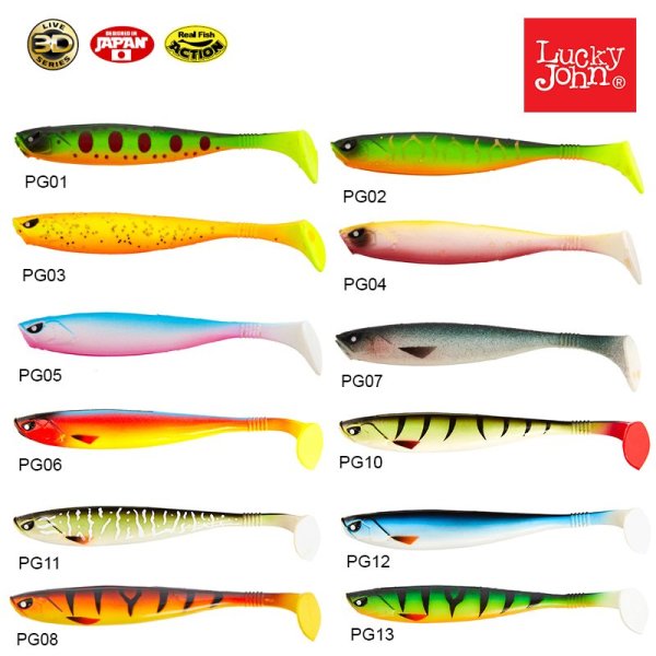 Lucky John Basara 3D Soft Swim 2.5'' (6.35 cm) 8P Silikon Yem PG12