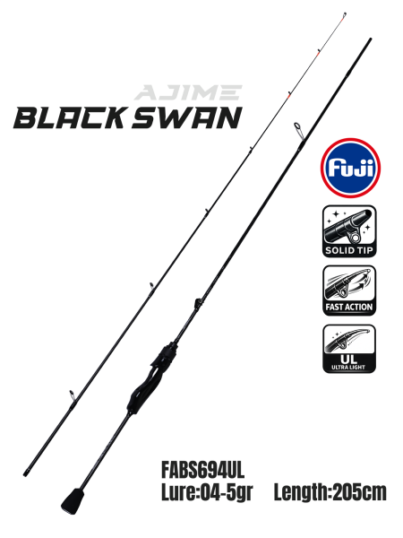 Fujin Ajime Black Swan 205cm 04-5gr Aji LRF Kamışı