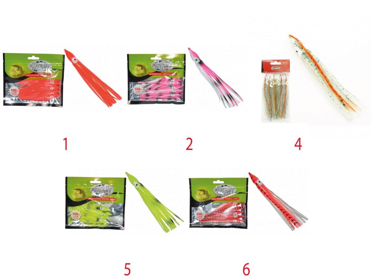 Mutant 3579 Octopus Pride 12cm Ahtapot Sübye 5'li Paket Suni Yem 