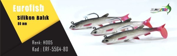 5564 Silikon Balık 80 Mm - H005