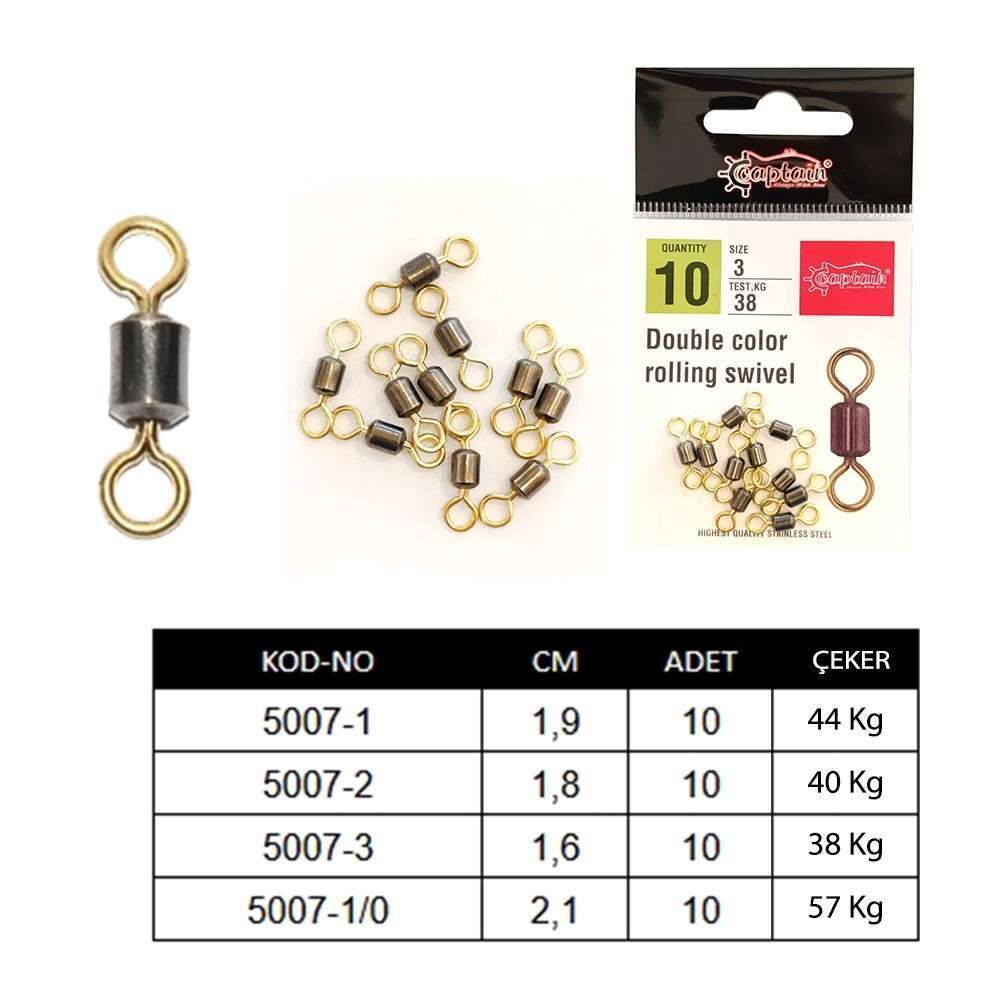 Captain 5007 Rulmanlı Fırdöndü 10lu Paket Black Gold