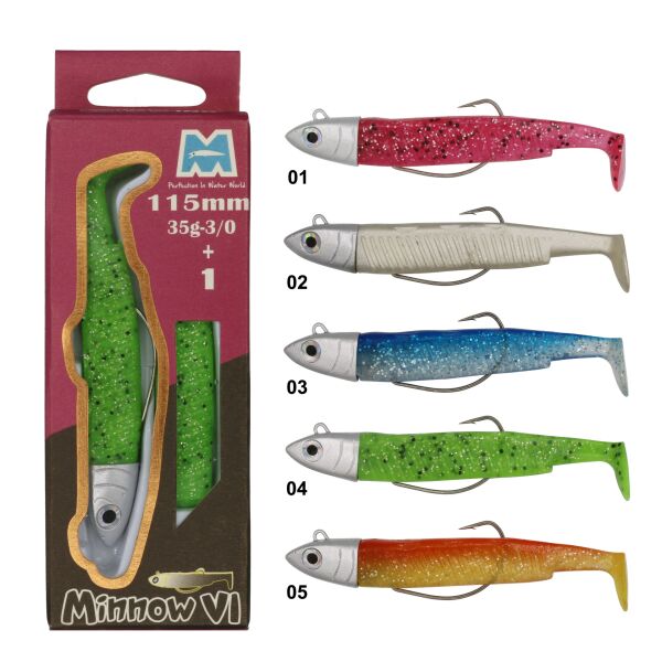 Minnow 6 Süper 115 mm Silikon 35g-3/0+1 01