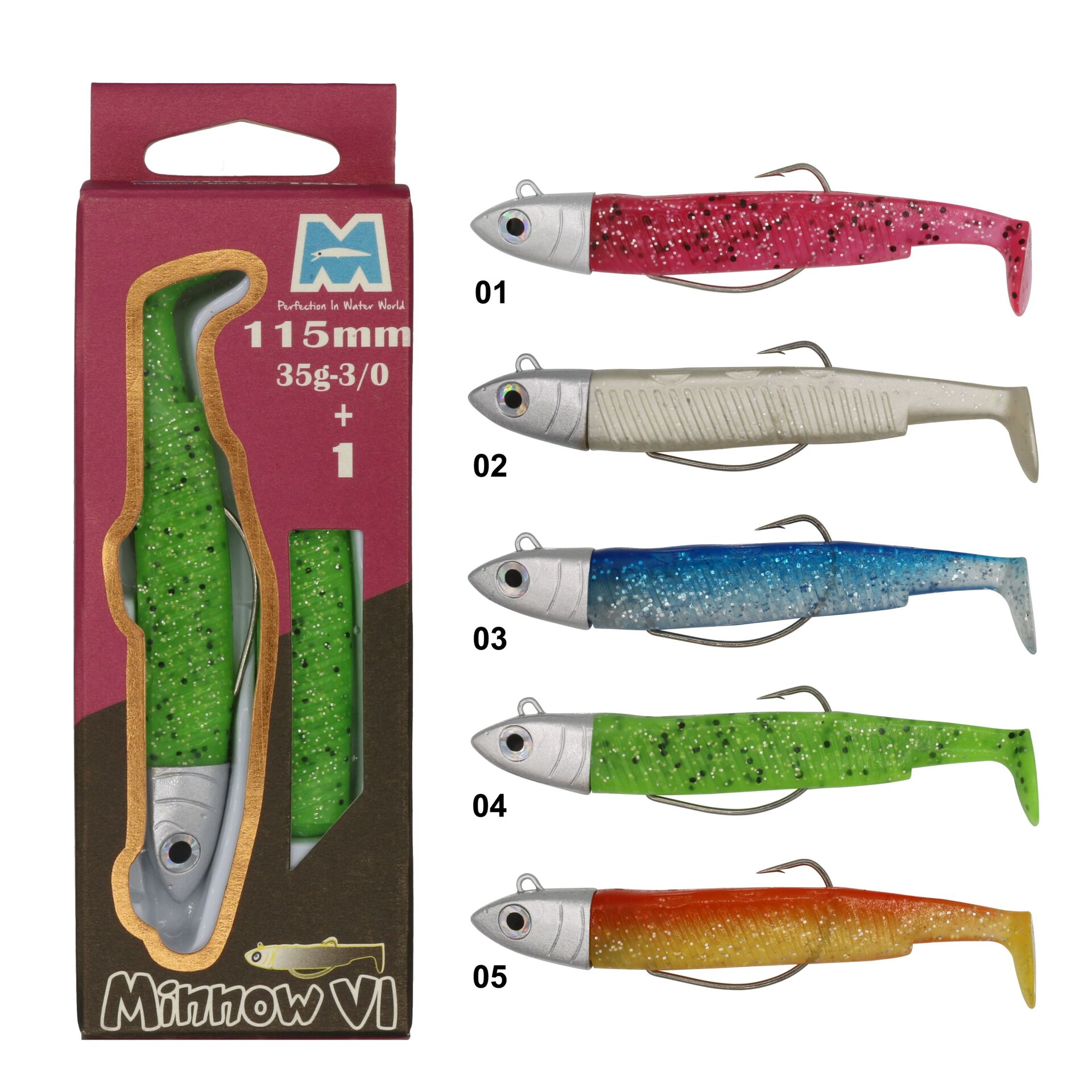 Minnow 6 Süper 115 mm Silikon 35g-3/0+1 03