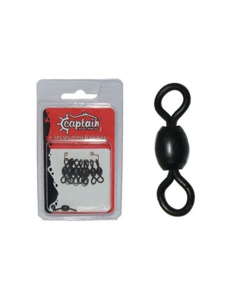Captain 5008 Rulmanlı Crane Fırdöndü 6lı Paket Mat Black