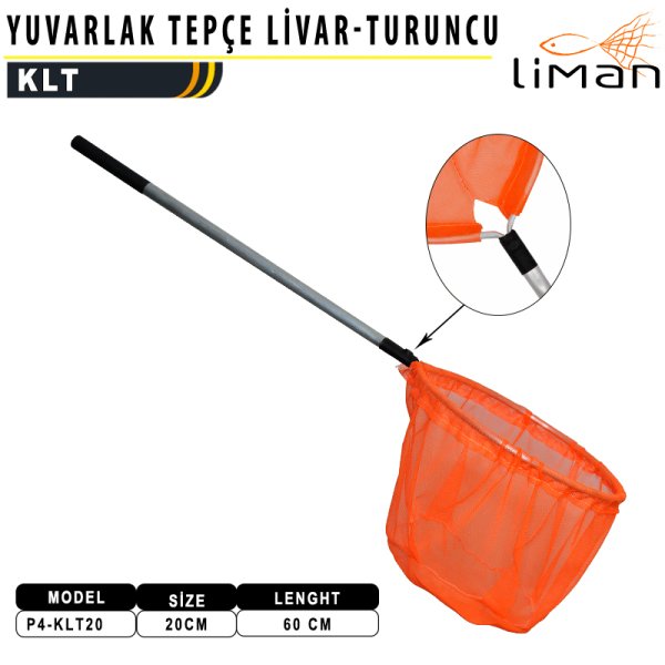 Liman Kepçe Livar Yuvarlak  20 cm - 60 Cm Turuncu