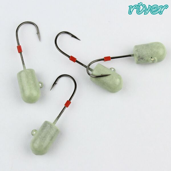 River Hunter Jig Head Glow 4P 1.5 GR