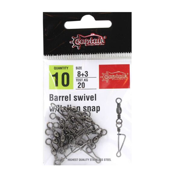 Captain 5025 İtalyan Klips 10lu Paket Black Nikel