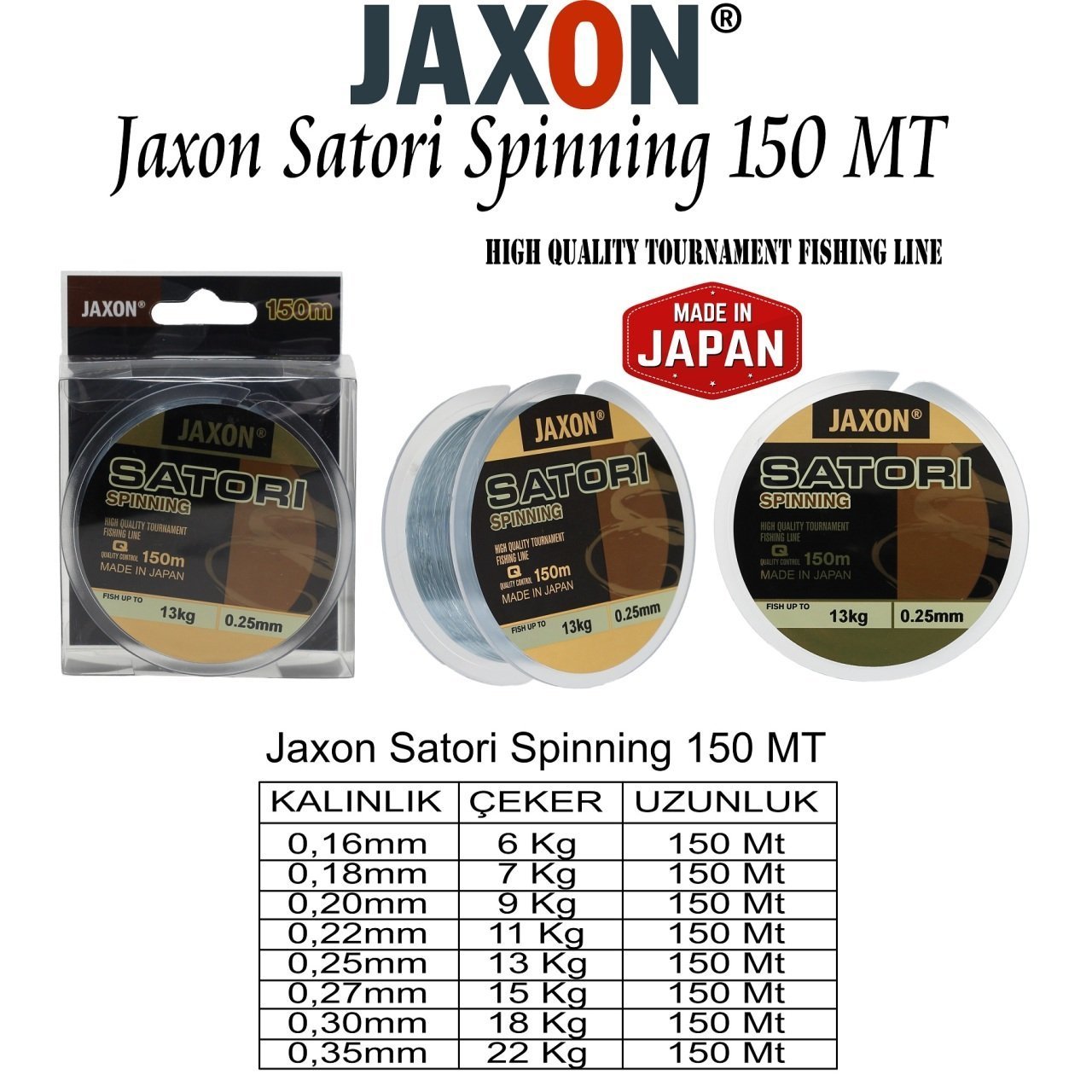 Jaxon Satori Spinning 150 Mt 0,18 mm