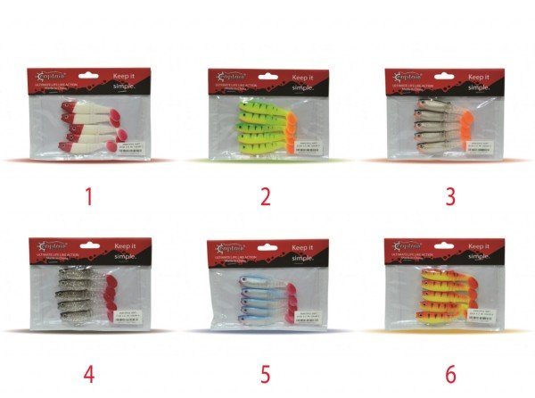 Captain 3569 Style Soft 8cm Levrek Silikonu 5'li Paket Suni Yem 3