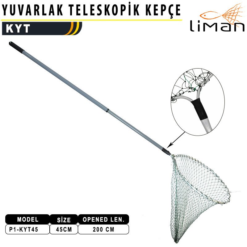 Liman Kepçe Yuvarlak Teleskopik  45cm - 200 CM