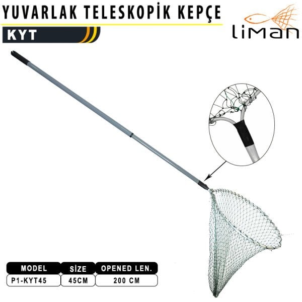 Liman Kepçe Yuvarlak Teleskopik  45cm - 200 CM