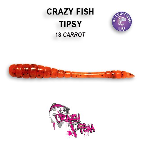 CRAZY FISH TIPSY / 50 MM / COLOR: 18 FLUO CARROT