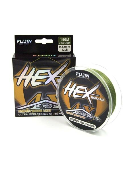Fujin Hex Braid 4x 150mt Moss Green PE İp Misina 