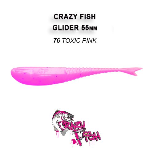 CRAZY FISH GLIDER 2.2'' / 55 MM / COLOR: 76 TOXIC PINK