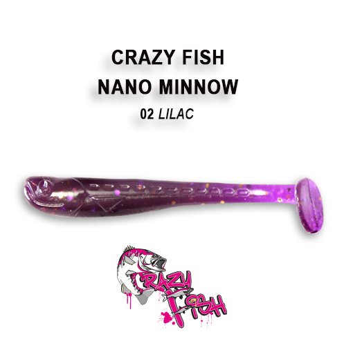 CRAZY FISH NANO MINNOW 1,6 / 40 MM / COLOR: 02 LILAC