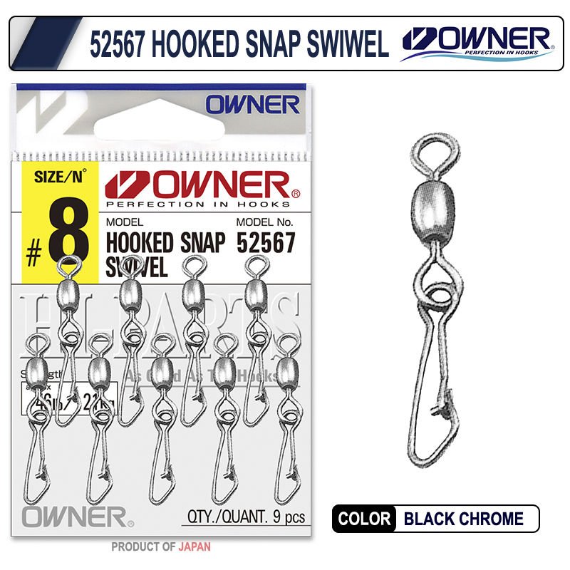 Owner 52567 Hooked Snap Swivel Klipsli Fırdöndü 3-0